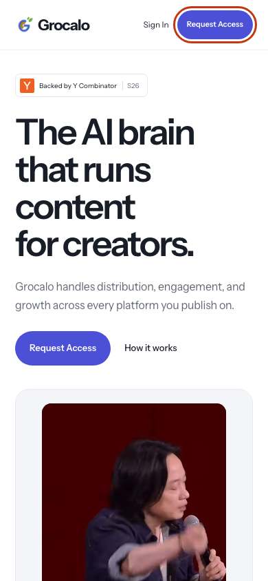 Grocalo home page on a phone