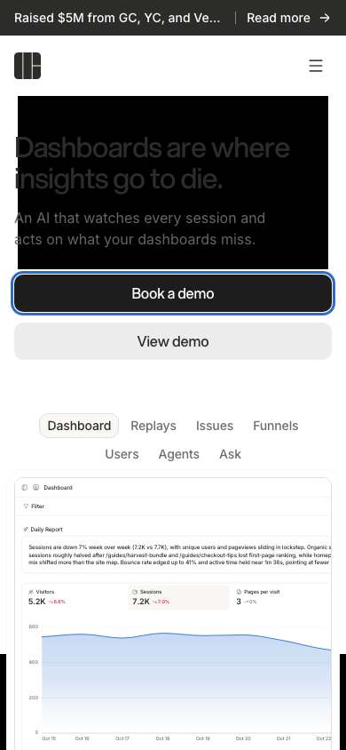 Human Behavior home page on a phone