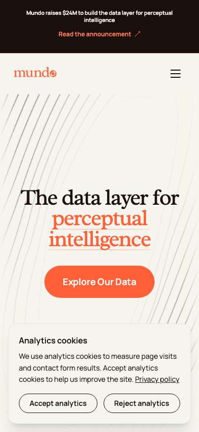 Mundo AI home page on a phone