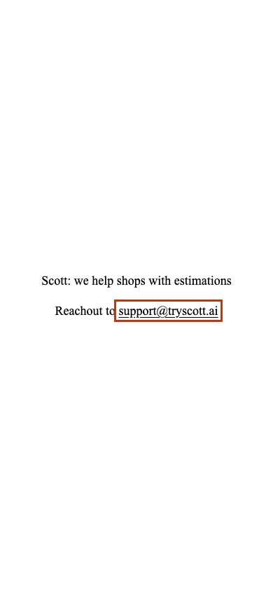 Scott AI home page on a phone